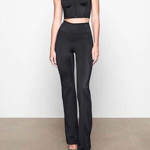 SKIMS Glam Pants Black Zipper Ankles Wide Leg - 4X